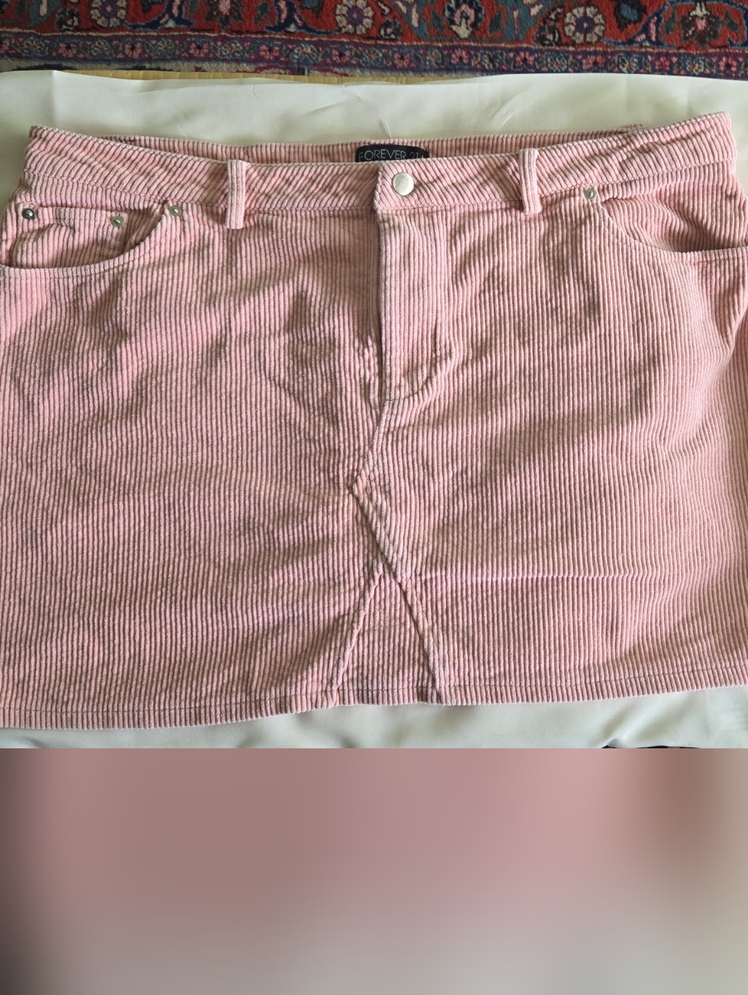 Forever 21+ Pink Womenâs Corduroy Skirt